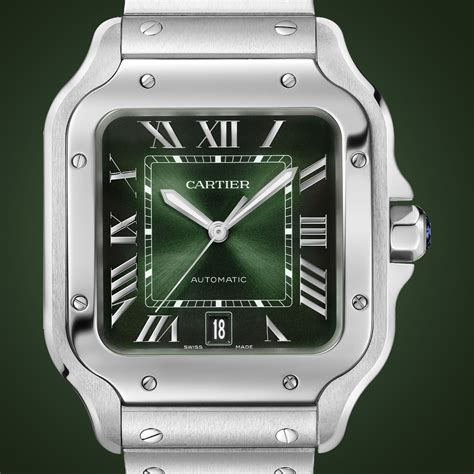 cartier santos 100 green|cartier santos 100 for sale.